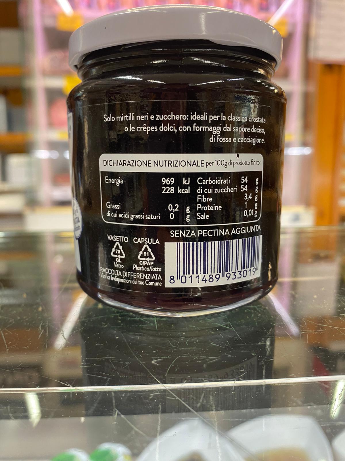 Marmellata di Mirtilli neri - Senza glutine - Cavazza