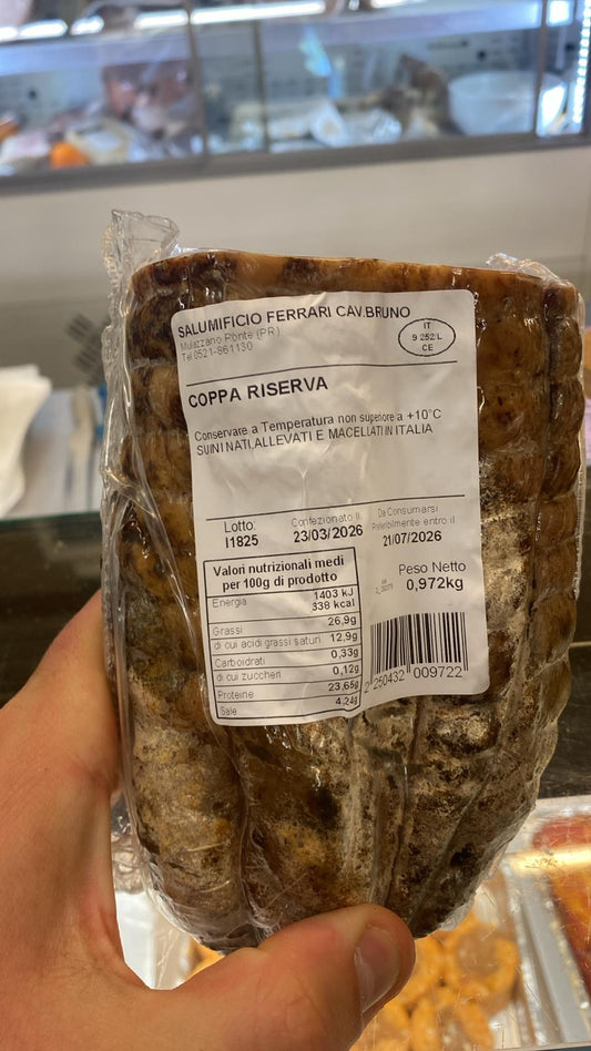 COPPA STAGIONATA DI PARMA SOTTOVUOTO (RISERVA FERRARI)